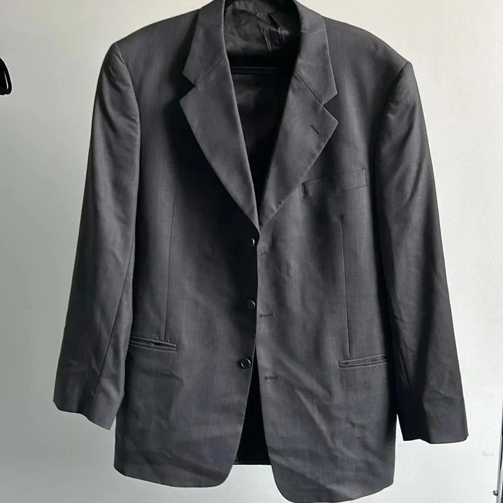 Men's Louis Roth Suit Jacket | 42L Suit Jacket | 42L | Dark Gray Suit Jacket
